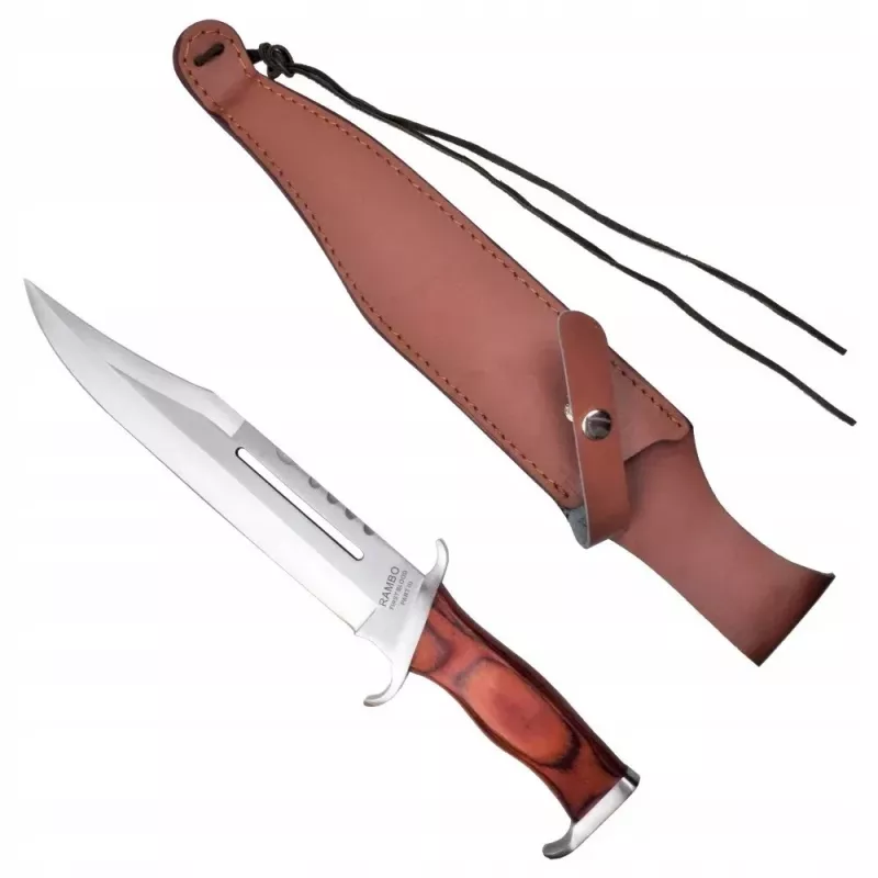 Fixed survival knife Cinema Classic CC-H3 Rambo III 425 mm, steel blade, Codura handle, leather sheath