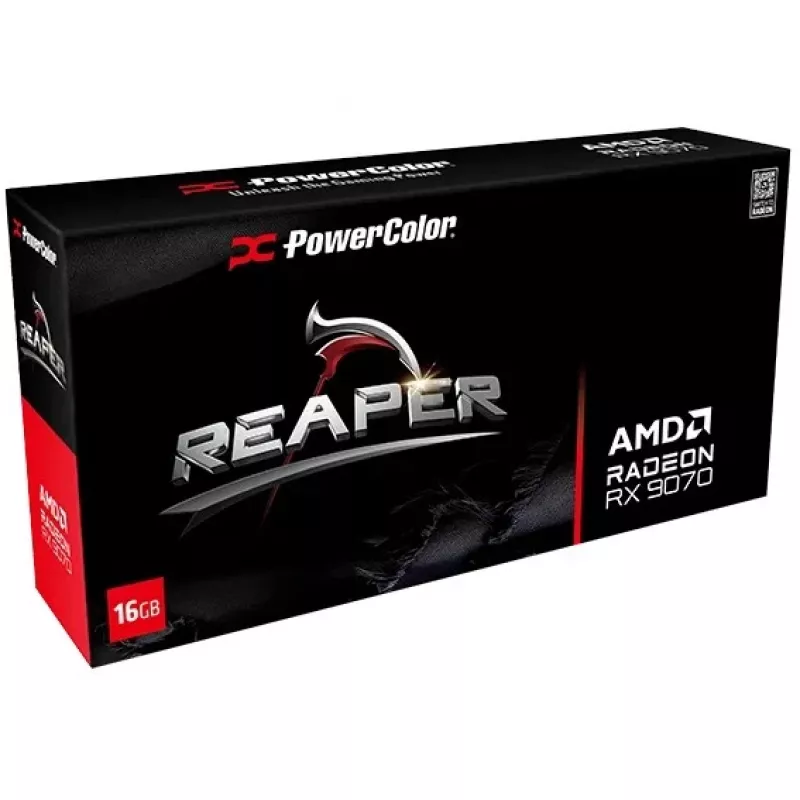 Graphics Card PowerColor Radeon RX 9070 16 GB GDDR6 PCIe 5.0, 2520 MHz boost, 3x DisplayPort 2.1a + HDMI 2.1b, 2x 8-pin