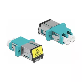 Optical Fiber Coupler DeLOCK 86900 LC Duplex Female to Female Multi-mode Aqua