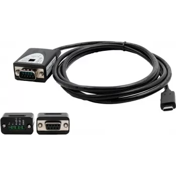 Serial RS-422/485 to USB 2.0 C Plug Cable Exsys EX-2346IS with FTDI Chip and Surge Protection