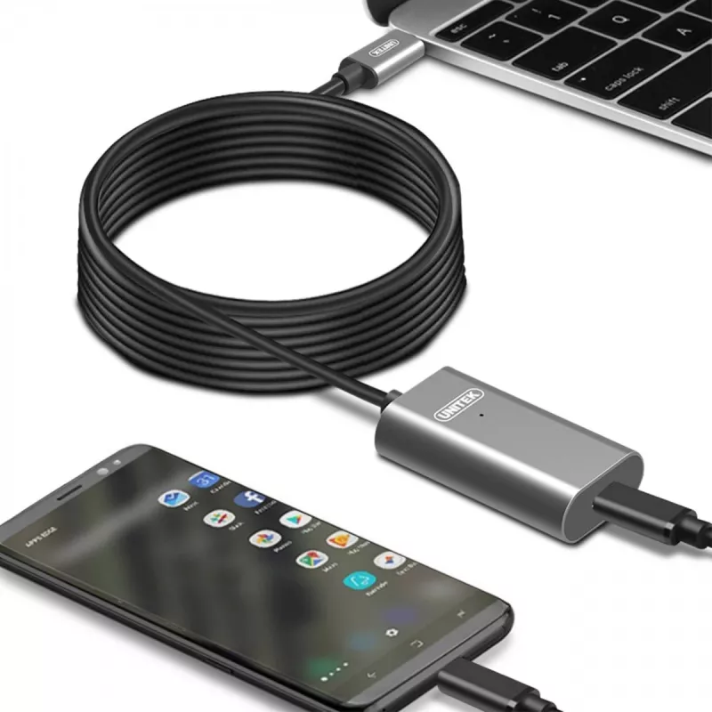 USB Cable UNITEK U305A 5m USB 3.2 Gen 1 USB C Grey