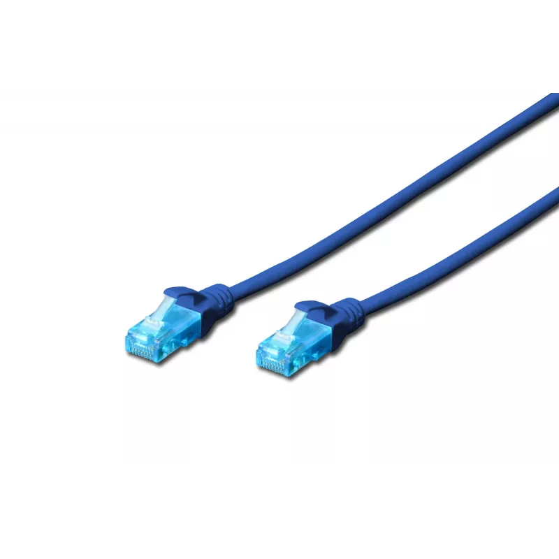 Patch cord U/UTP Cat.5e PVC 0,5m blue