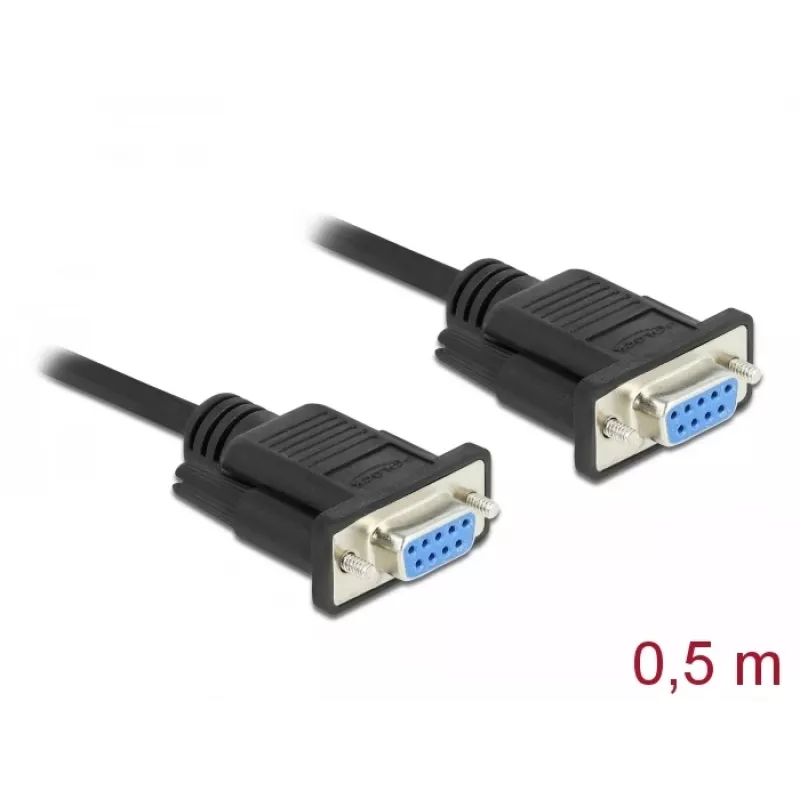 Serial Cable DeLOCK 86614 Black 0.5m RS-232