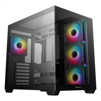 PC case DeepCool CG530 4F Midi Tower Black — tempered glass, ATX/ITX/Micro ATX, 3x120mm fans, USB-C
