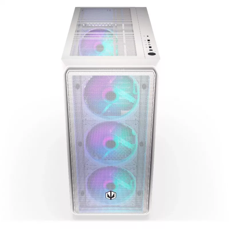 Endorfy Arx 700 ARGB PC-Enclosure, Midi-Tower, ATX, Tempered Glass - including 4x 140-mm-ARGB-Fan, White (EY2A017)