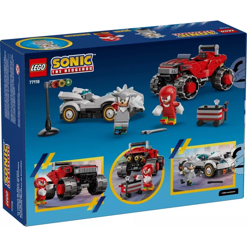 LEGO SONIC THE HEDGEHOG 77118 Silver's Car vs Knuckles' Monster Truck