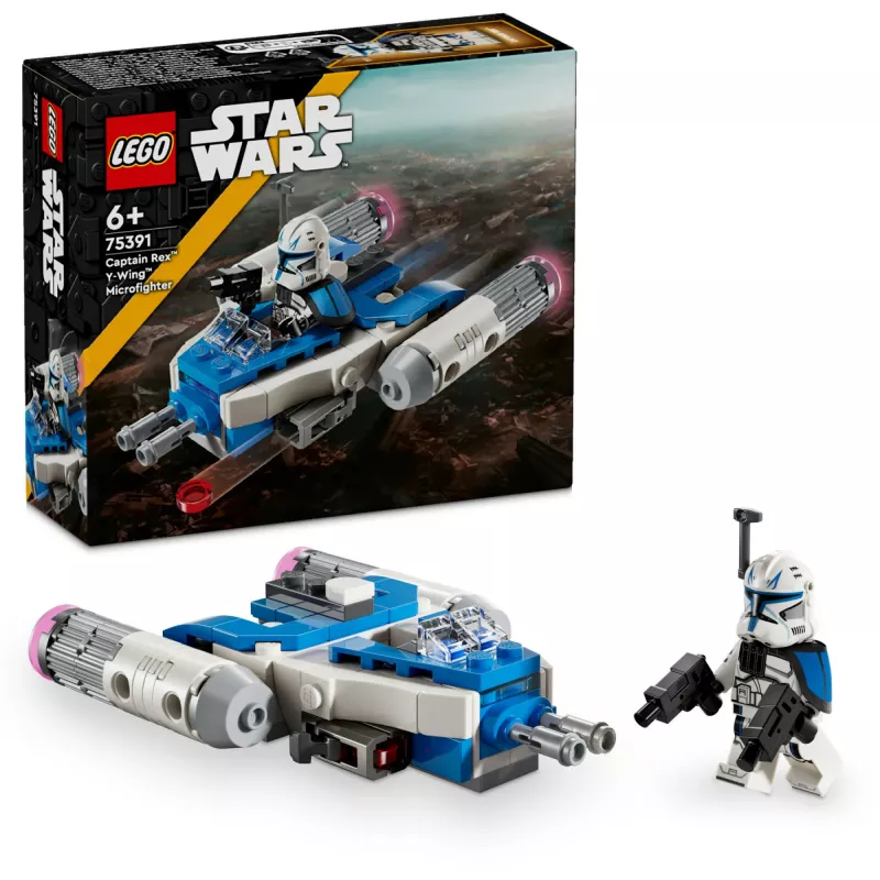 LEGO Star Wars Captain Rex Y-Wing Microfighter Collectible the Clone Wars Starship Vehicle Toy with a Character Minifigure for 6 Plus Year Old Boys &