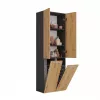 Topeshop NEL 2K DD ANT/ART KP bathroom storage cabinet Graphite, Oak