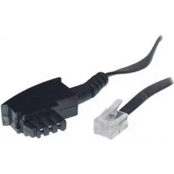 S/CONN 3m TAE F - RJ11 Black Transparent Cable