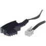 S/CONN 3m TAE F - RJ11 Black Transparent Cable