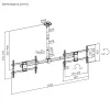 Ceiling mount MACLEAN MC-111 B for two TVs, max load 2×40 kg, max VESA 600×400
