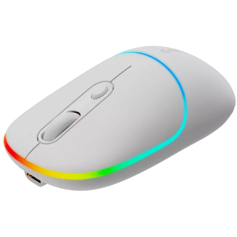 Canyon MW-22 CNS-CMSW22SW Mouse – 2 in 1 Bluetooth/2.4GHz – optical – 800/1200/1600DPI – 4 Buttons – RGB lighting – rechargeable – Snow White