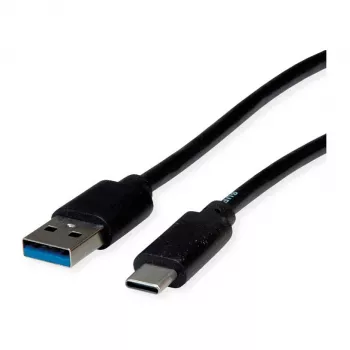 ROLINE RM USB 3.2 Gen 1 Cable, A-C, ST/ST, black, 0,5 m