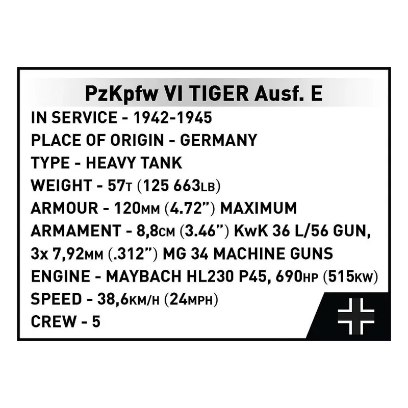 Building set Cobi PzKpfw VI Tiger Ausf. E - Executive Edition, 8000 pieces, plastic, age 12+