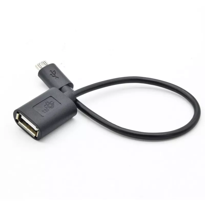 OTG cable TB AKTBXKUWOTG015B 15 cm, black, USB OTG connection