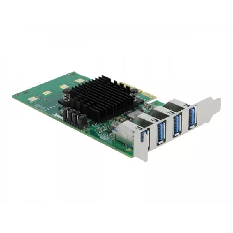 DeLOCK PCI Express x4 Card to 4 x external USB 3.0 Quad Channel - Low Profile Form Factor
