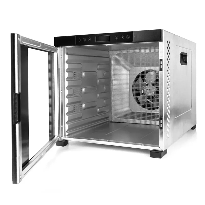 Food dehydrator Rommelsbacher DA1050, stainless steel, 5-tray (10 stainless trays), adjustable 35–75 °C, 99 h timer, 1.6 m² drying area