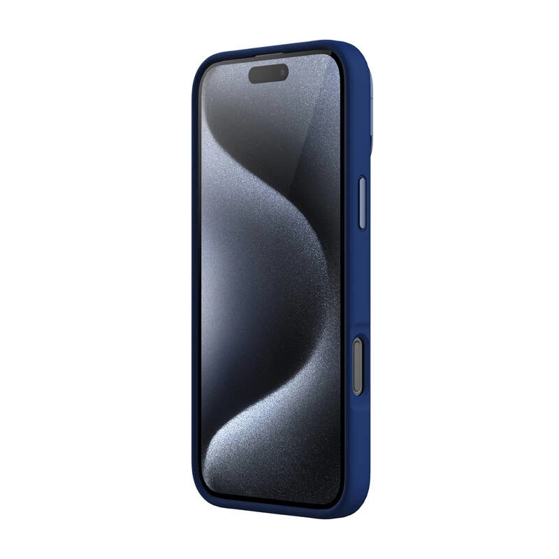 Protective Magnetic Case Nillkin LensWing for Apple iPhone 16 Pro Max — Blue, MagSafe-compatible, raised camera rim