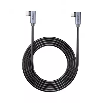 USB-C cable Unitek C14147ABK01-1M, 1 m, 90° angled connectors, USB PD 3.0 100W, data 480 Mbps, black