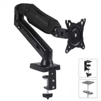 Monitor mount MACLEAN MC-860 desk mount for 27 inch (68.6 cm) screens, VESA 75x75–100x100, max load 8 kg, black