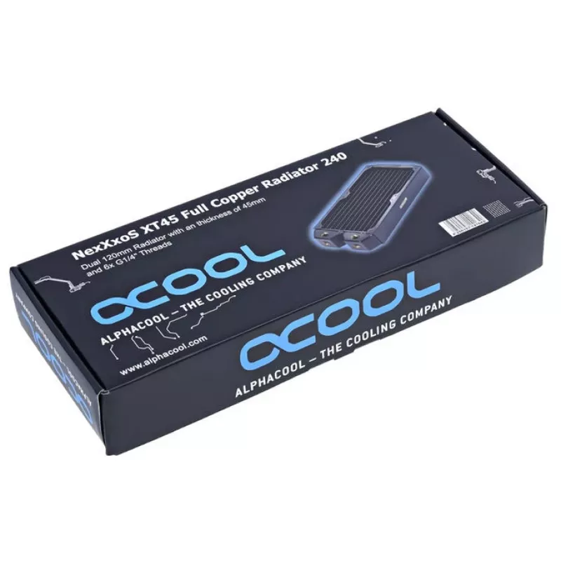 Alphacool NexXxoS XT45 Full Copper Radiator – 240mm, black