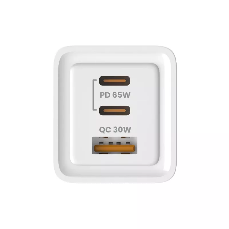 SAVIO LA-07 GaN 65W mains charger, USB, QC4.0+, PD 3.0, White