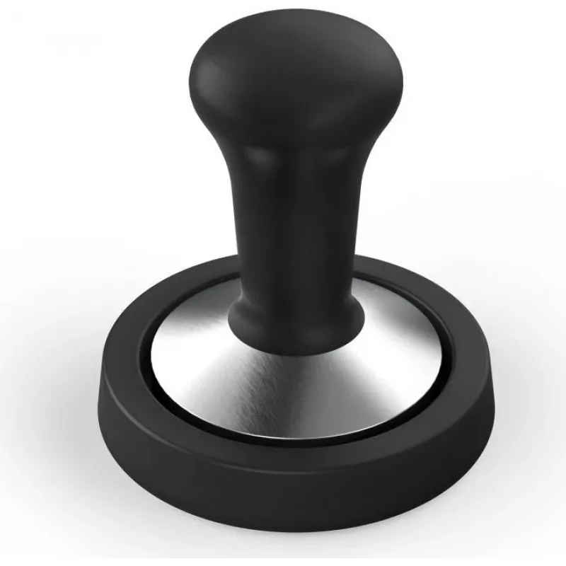 Xavax Tamping-Set, Tamper 58 mm, Edelstahl, mit Tampermatte, rutschfest, Schwarz (00111285)