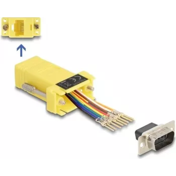 DeLOCK D-Sub 9 pin male to RJ45 female Assembly Kit white VGA RJ-45