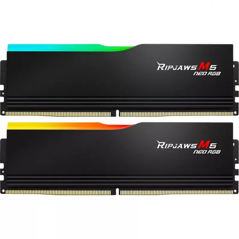 DIMM 32 GB DDR5-6000 (2x 16 GB) Dual-Kit, Arbeitsspeicher schwarz, F5-6000J3636F16GX2-RM5NRK, Ripjaws M5 Neo RGB, AMD EXPO