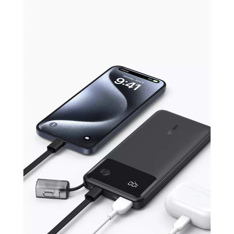 Anker Innovations Power Bank 10 000mAh 22.5W Black (A1388G11)