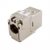 Shielded Cat.6A Slim Keystone Jack, EQUIP 767223, Toolfree, RJ-45, Flat, Silver, 8 pcs