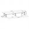 Monitor Stand MACLEAN MC-936 dual-arm, max load 20 kg, tempered glass base