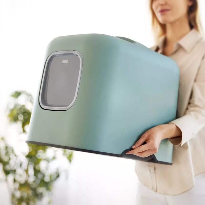 ROTHO White Green - cat litter box