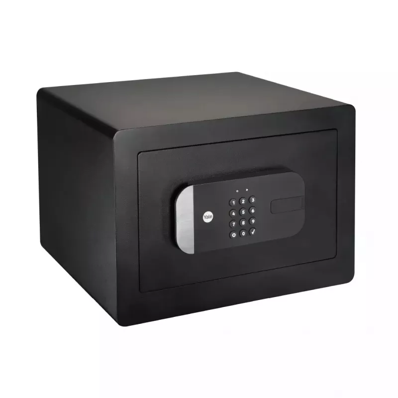 Freestanding safe Yale YSS/250/EB1 — electronic and key lock, black, 250×300×350 mm