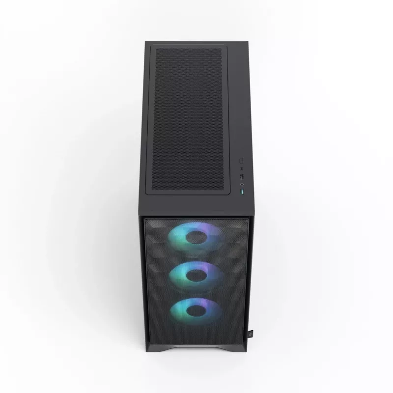 Fractal Design Pop 2 Air Black Solid mid-tower PC case — ATX support, 3x 120 mm front fans, 2.5/3.5 inch drive bays, 215×481×462 mm