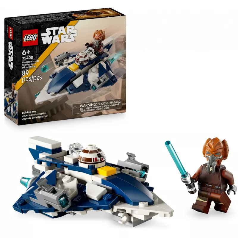 LEGO Microfighter Star Wars Plo Koon's Jedi Starfighter 75400 — 89 pieces, 1 minifigure, age 6+