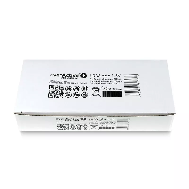 Single-use alkaline battery everActive LR0310PAK AAA 1.5V 1250mAh pack of 10