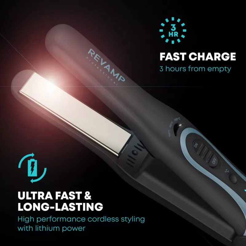 Hair straightener Revamp ST-1750-EU2 cordless compact ceramic, compact cordless ceramic plates