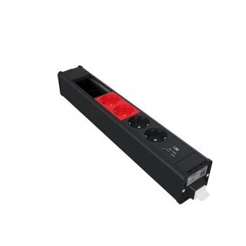 Schneider Electric Unica SYSTEM+ MOD.UNIT 2W/2R+USBA/C+DATA anthracite