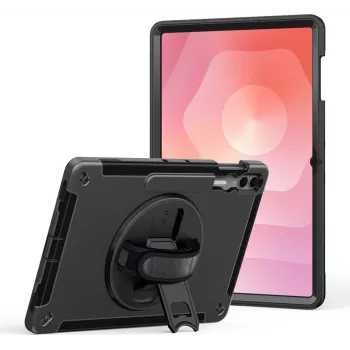 Protective Rugged Kickstand & Handstrap Case by jt berlin for Samsung Galaxy Tab S11 Ultra — black