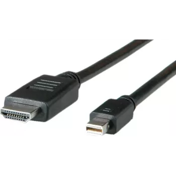 ROLINE - Video Cable - DisplayPort / HDMI - HDMI (M) to Mini DisplayPort (M) - 2 m - Shielded - Black (11.04.5796)