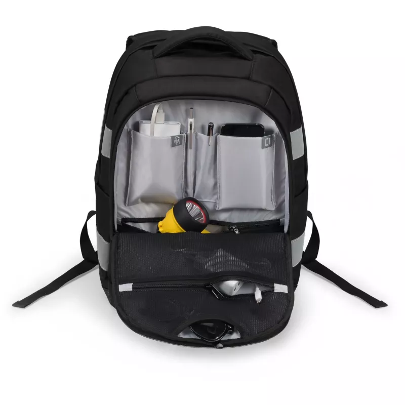 DICOTA Hi-Vis V2 Backpack Rucksack Black 320x220x455mm PET TPU