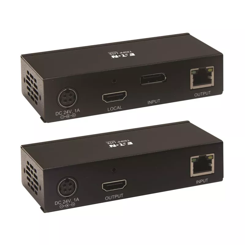 Eaton Tripp Lite Series DisplayPort to HDMI over Cat6 Extender Kit with KVM Support, 4K 60Hz, 4:4:4, USB, PoC, HDCP 2.2, up to 230 ft., TAA - Expansion for Video/Audio - HDMI, Di
