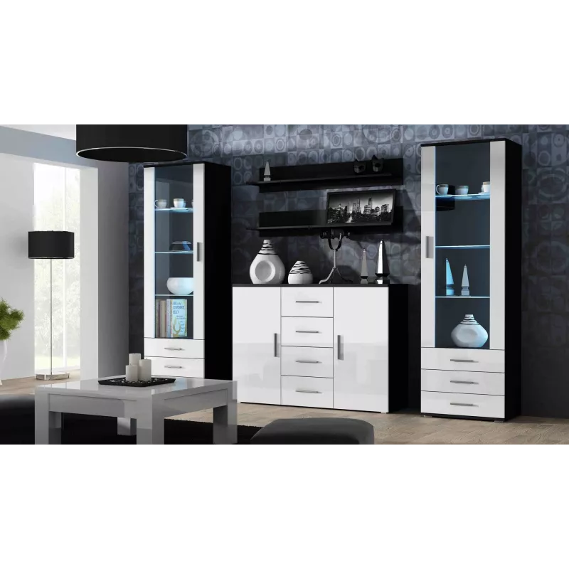 Cama living room sideboard UNI black/white gloss