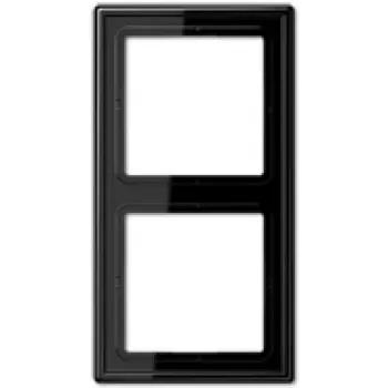 Wall plate JUNG LS 982 SW black, duroplast, screwless, 81×152 mm