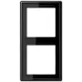 Wall plate JUNG LS 982 SW black, duroplast, screwless, 81×152 mm