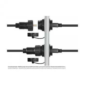 Good Connections Industrie-Plug S4 -USB 2.0 A-A 1m Cable