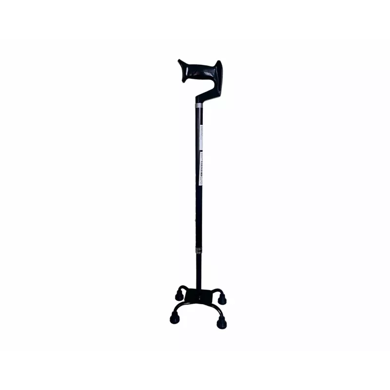 Quad cane mobility aid, four-point walking cane