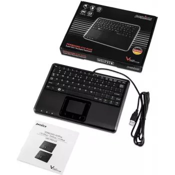 Perixx PERIBOARD-510H Plus Keyboard USB Spanish Black (PERIBOARD-510 H PLUS ES)