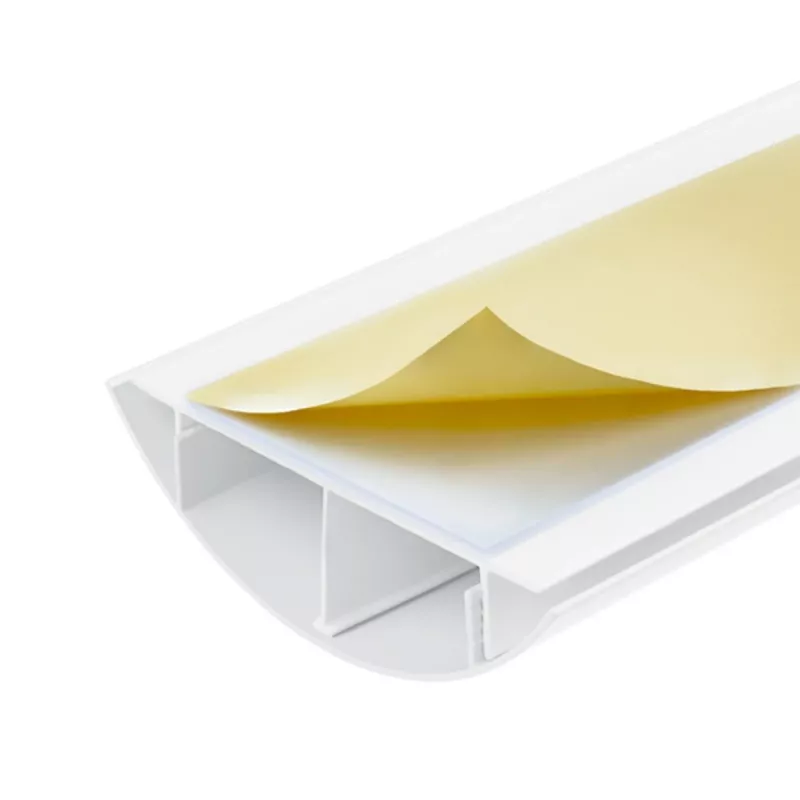 Aluminum masking strip MACLEAN MC-814 W white – cable organizer trim, rigid aluminum profile for concealing cables